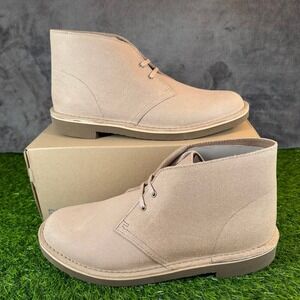 Clarks Shepton Taupe Distressed Suede Desert Chukka Boots Mens 10 M 26179923 New